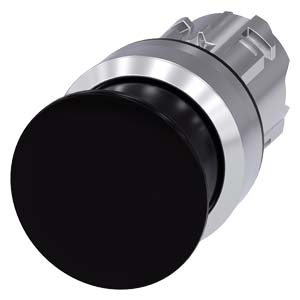 hřibové tlačítko, 22 mm, kulaté, kov, s vysokým le