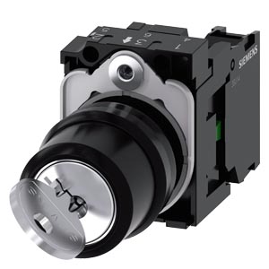 klíčový spínač RONIS, 22 mm, kulatý, plast, vytaže