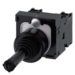 křížový spínač, 22 mm, kulatý, plast, černá barva,