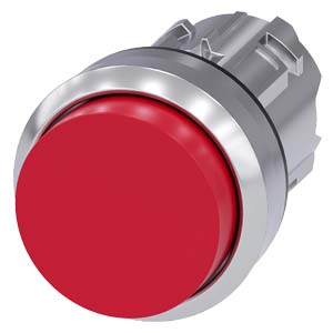 tlačítko, 22 mm, kulaté, kov, s vysokým leskem, če