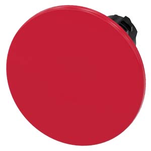 hřibové tlačítko, 22 mm, kulaté, plast, červená, 6