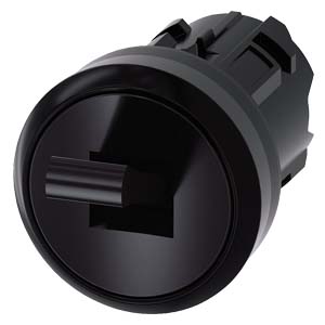 kolébkový spínač, 22 mm, kulatý, plast, černá barv