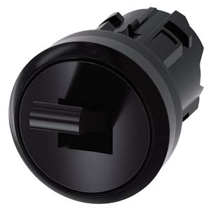 kolébkový spínač, 22 mm, kulatý, plast, černá barv