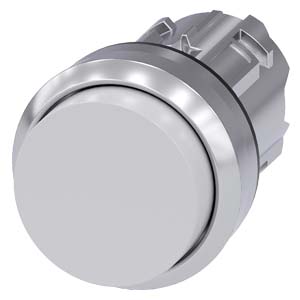 tlačítko, 22 mm, kulaté, kov, s vysokým leskem, bí