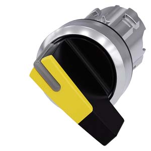 otočný spínač, s osvětlením, 22 mm, kulatý, kov, s