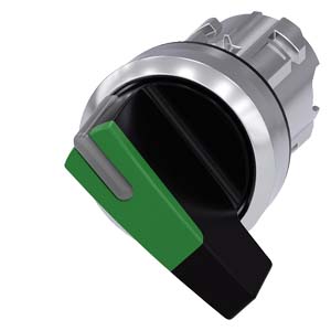 otočný spínač, s osvětlením, 22 mm, kulatý, kov, s