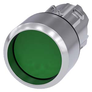 Tlačítko, 22 mm, kulaté, kov, s vysokým leskem, ze
