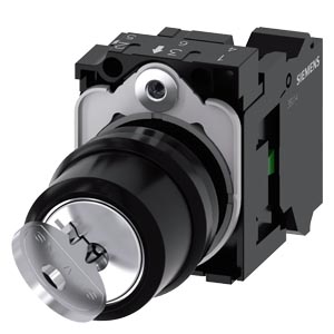 klíčový spínač RONIS, 22 mm, kulatý, plast, vytaže