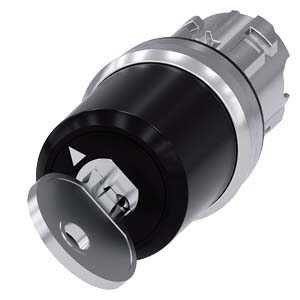 klíčový spínač CES, 22 mm, kulatý, kov, s vysokým 