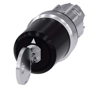 klíčový spínač CES, 22 mm, kulatý, kov, s vysokým 