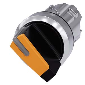 otočný spínač, s osvětlením, 22 mm, kulatý, kov, s