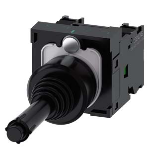 křížový spínač, 22 mm, kulatý, plast, černá barva,