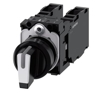 otočný spínač, s osvětlením, 22 mm, kulatý, plast,