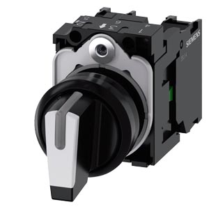 otočný spínač, s osvětlením, 22 mm, kulatý, plast,