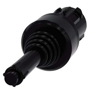 křížový spínač, 22 mm, kulatý, plast, černá barva,