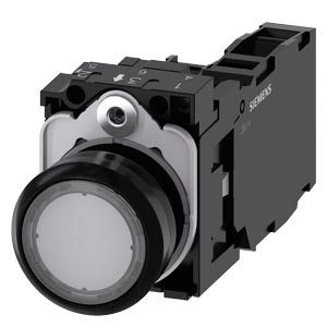 tlačítko, osvětlené, 22 mm, kulaté, plast, čirá, 1