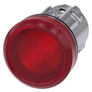 Signálka 22 mm, kulatá, kov, s vysokým leskem, čer
