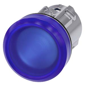 Signálka 22 mm, kulatá, kov, s vysokým leskem, mod