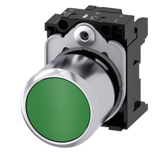 tlačítko, 22 mm, kulaté, kov, s vysokým leskem, ze