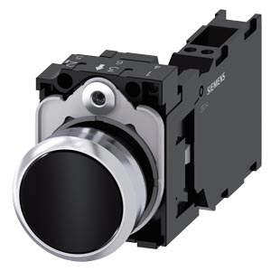 tlačítko, 22 mm, kulaté, kov, s vysokým leskem, če