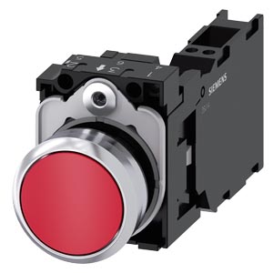 tlačítko, 22 mm, kulaté, kov, s vysokým leskem, če