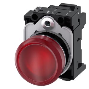 signálka 22 mm, kulatá, kov, s vysokým leskem, čer