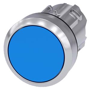 Tlačítko, 22 mm, kulaté, kov, s vysokým leskem, mo