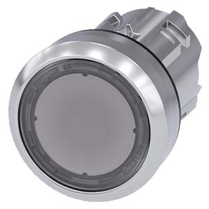 tlačítko, 22 mm, kulaté, kov, s vysokým leskem, či