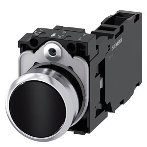 Tlačítko, 22 mm, kulaté, kov, s vysokým leskem, če
