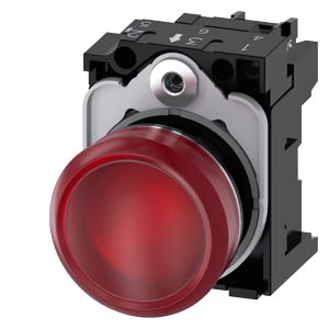 Signálka 22 mm, kulatá, kov, s vysokým leskem, čer