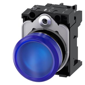 signálka 22 mm, kulatá, kov, s vysokým leskem, mod