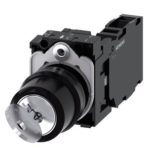 klíčový spínač RONIS, 22 mm, kulatý, plast, vytaže
