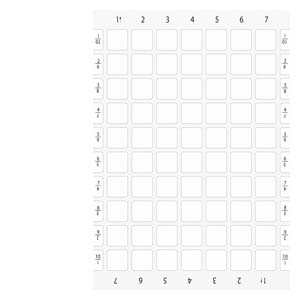 popisné štítky, na krytu 22 x 22 mm, bílá, bez náp