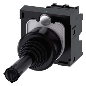 křížový spínač, 22 mm, kulatý, plast, černá barva,
