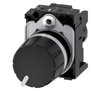 potenciometr, 22 mm, kulatý, plast, černá barva, 2