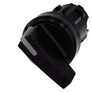 otočný spínač s osvětlením, 22 mm, kulatý, plast, 