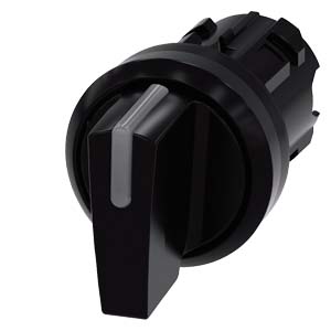 Otočný spínač s osvětlením, 22 mm, kulatý, plast, 