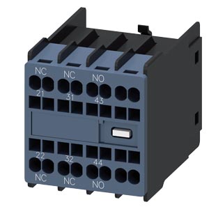 AUX.SWITCH BLOCK,FRONT,1NO+2NC,
CURR.PATH: 1NC, 1