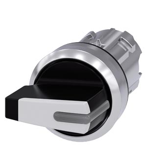 otočný spínač s osvětlením, 22 mm, kulatý, kov, s 