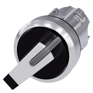 otočný spínač s osvětlením, 22 mm, kulatý, kov, s 