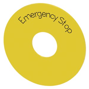 Podložka pro tlačítko nouzového vypnutí, žlutá bar