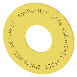 podložka pro tlačítko nouzového vypnutí, žlutá bar
