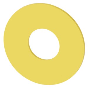 EMERGENCY STOP backing plate, yellow
