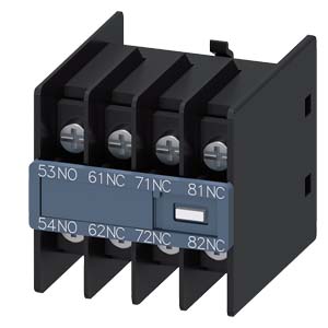 AUX.SWITCH BLOCK,FRONT,1NO+3NC,
CURR.PATH: 1NO, 1