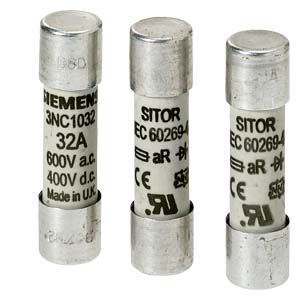 SITOR cylindrical fuse link, 10
x 38 mm, 3 A, aR,